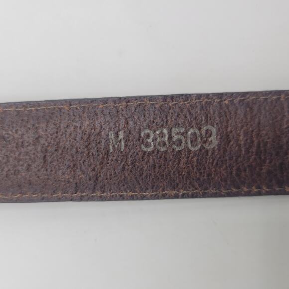 Brighton Belt Med Brown Leather Western Croc Embossed Cowgirl Rodeo Filigree USA main image 5